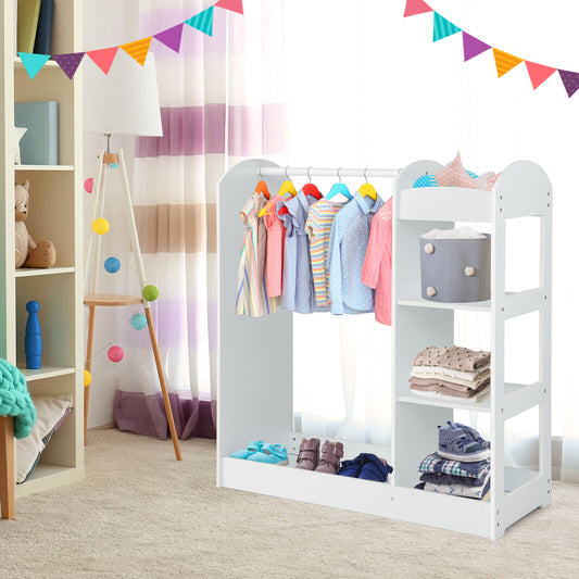 Kids Dress Up Storage With Mirror, White Kids Storage White at Gallery Canada