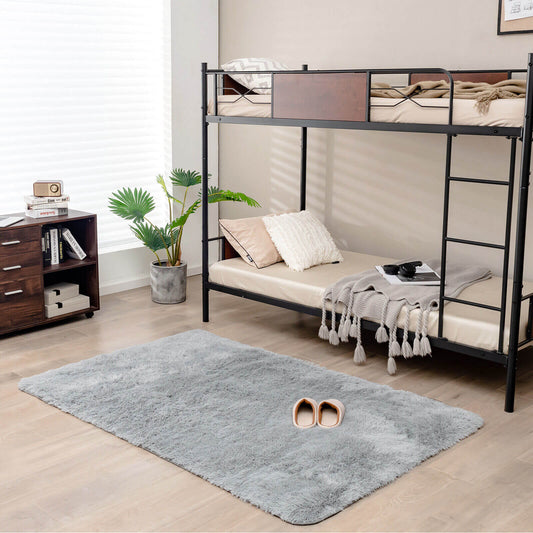 4x6 Feet Modern Soft Shag Rug with Non-slip Grip Dots, Light Gray Rugs Light Gray at Gallery Canada