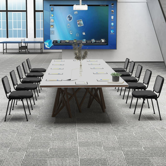 Stackable Conference Chairs, Set of 5, Mesh Back, Black Conference Chairs Black at Gallery Canada