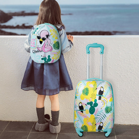 Kids Luggage Set, 12-inch Backpack, 16-inch Rolling Suitcase, Multicolor Kids Luggage Multicolor at Gallery Canada