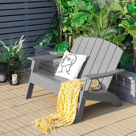 HDPE Patio Adirondack Chair, Gray Adirondack Chairs Gray at Gallery Canada