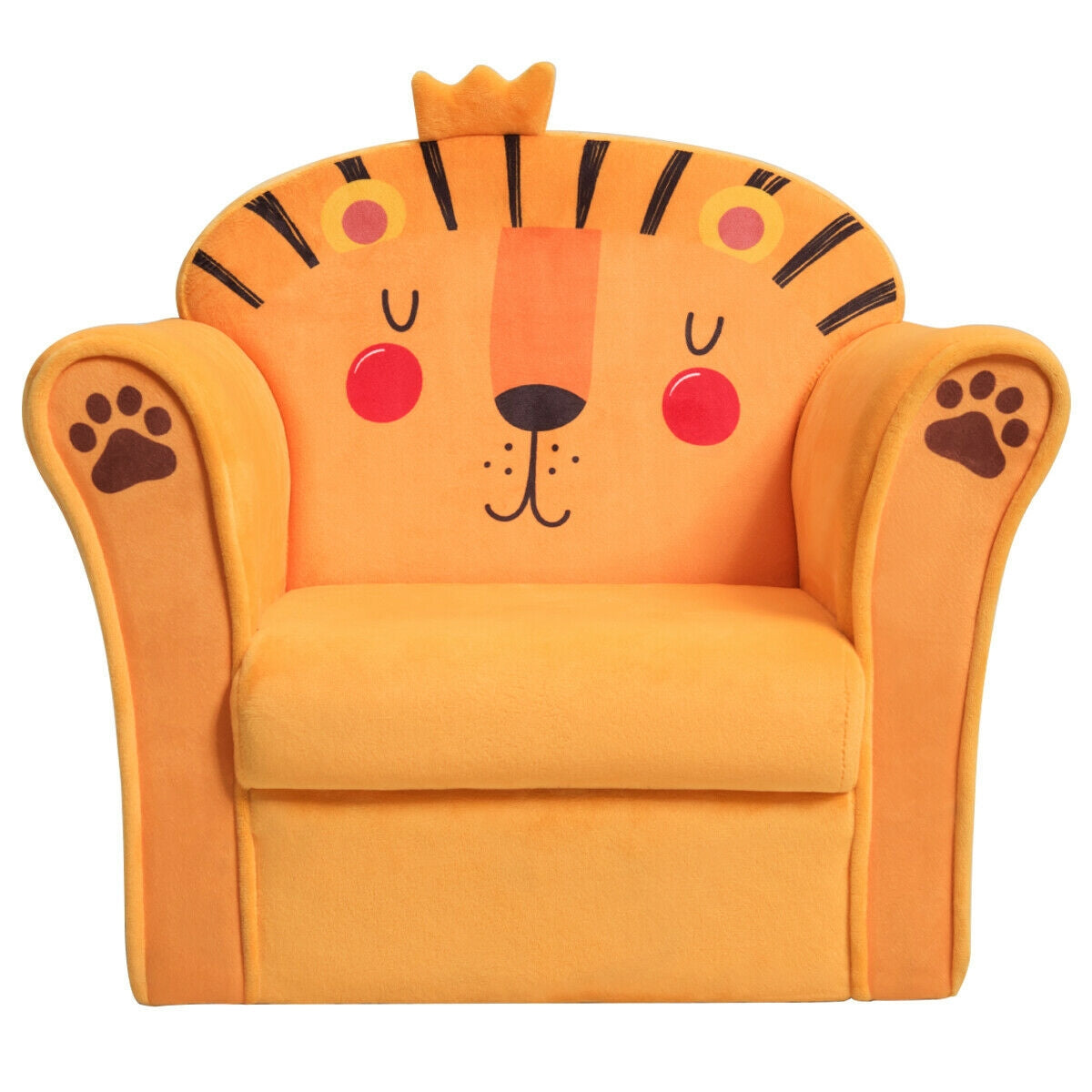 Kids Armrest Lion Upholstered Sofa, Orange Kids Chairs & Seating at Gallery Canada
