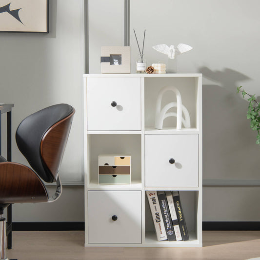 3-Tier Bookshelf, Anti-Toppling Device, White