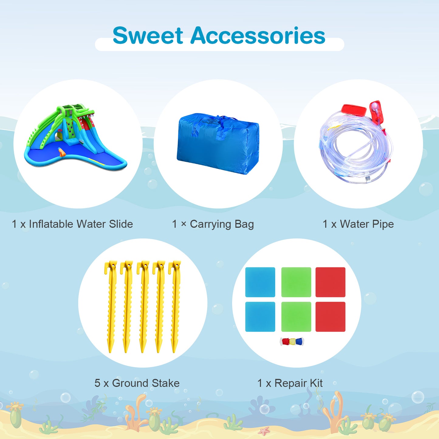 7-In-1 Inflatable Bounce House With Splashing Pool, No Blower Bounce House at Gallery Canada