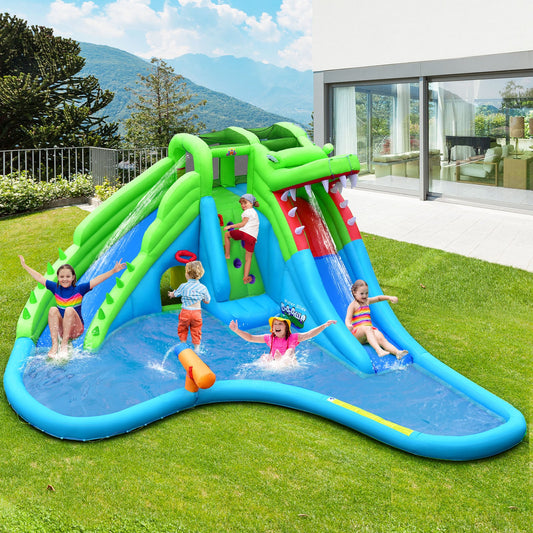 7-In-1 Inflatable Bounce House With Splashing Pool, No Blower Bounce House Options at Gallery Canada
