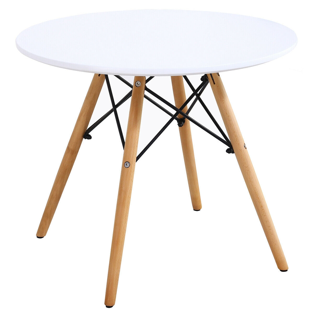 3 Piece Kids Modern Round Table Chair Set, White Kids Table & Chair Sets at Gallery Canada