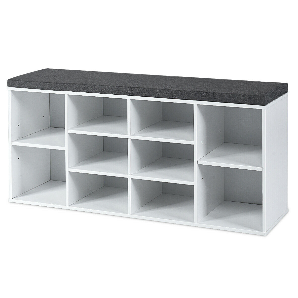 10-Cube Organizer, Entryway Shoe Storage Bench, White Shoe Racks & Storage Benches at Gallery Canada