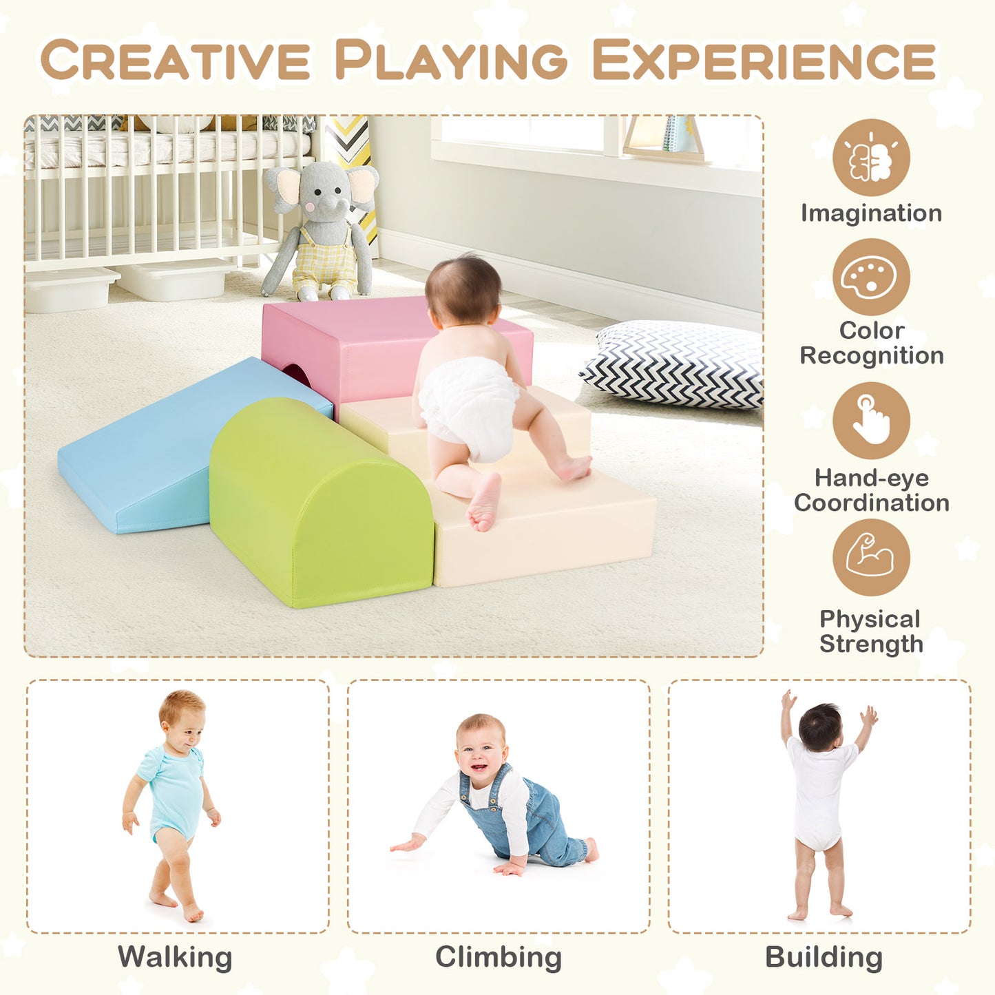 Foam Block Play Set, Multicolor Climbers & Slides at Gallery Canada