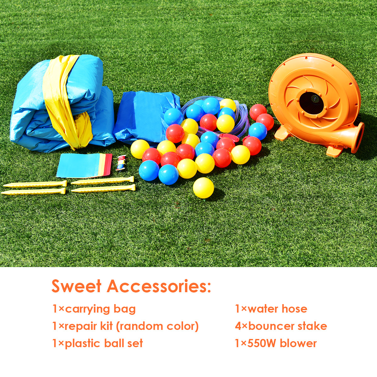 Inflatable Kids Slide Bounce House, 550w Blower Bounce House at Gallery Canada