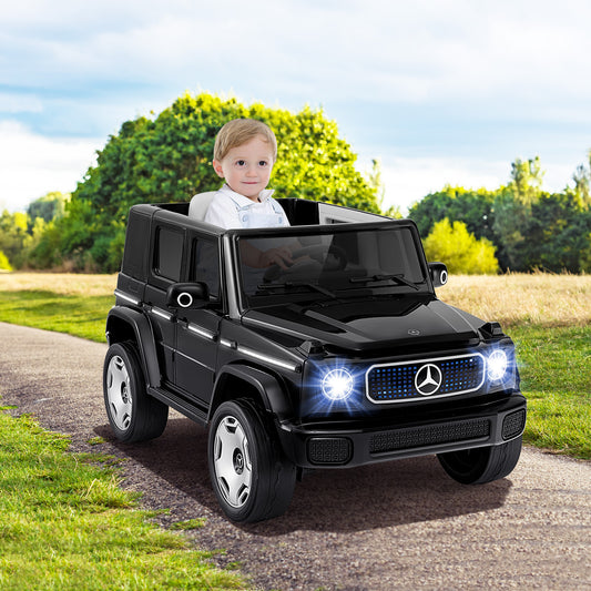 12V Licensed Mercedes-Benz EQG Kids Ride On Car with Remote Control, Black Powered Ride On Toys Black at Gallery Canada