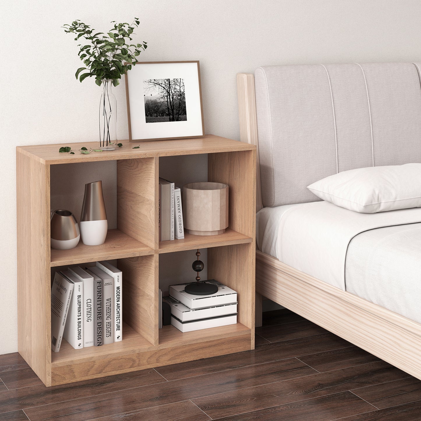 4-Cube Kids Bookcase, Open Shelves, Natural Bookcases at Gallery Canada