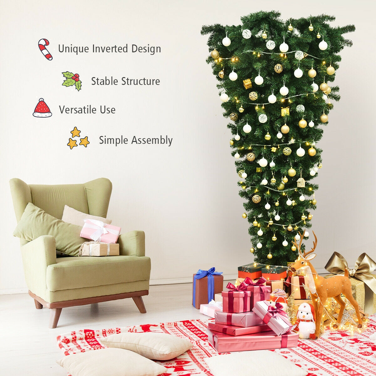 7 Feet Artificial Christmas Tree, Green Christmas Tree at Gallery Canada