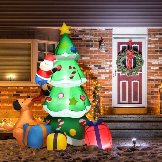 7 Feet Inflatable Christmas Tree, LED Lights, Green Christmas Inflatables Green at Gallery Canada