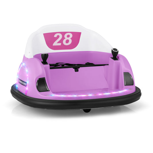 12V 360° Ride On Bumper Car, With Remote Control, Pink Powered Ride On Toys Pink at Gallery Canada