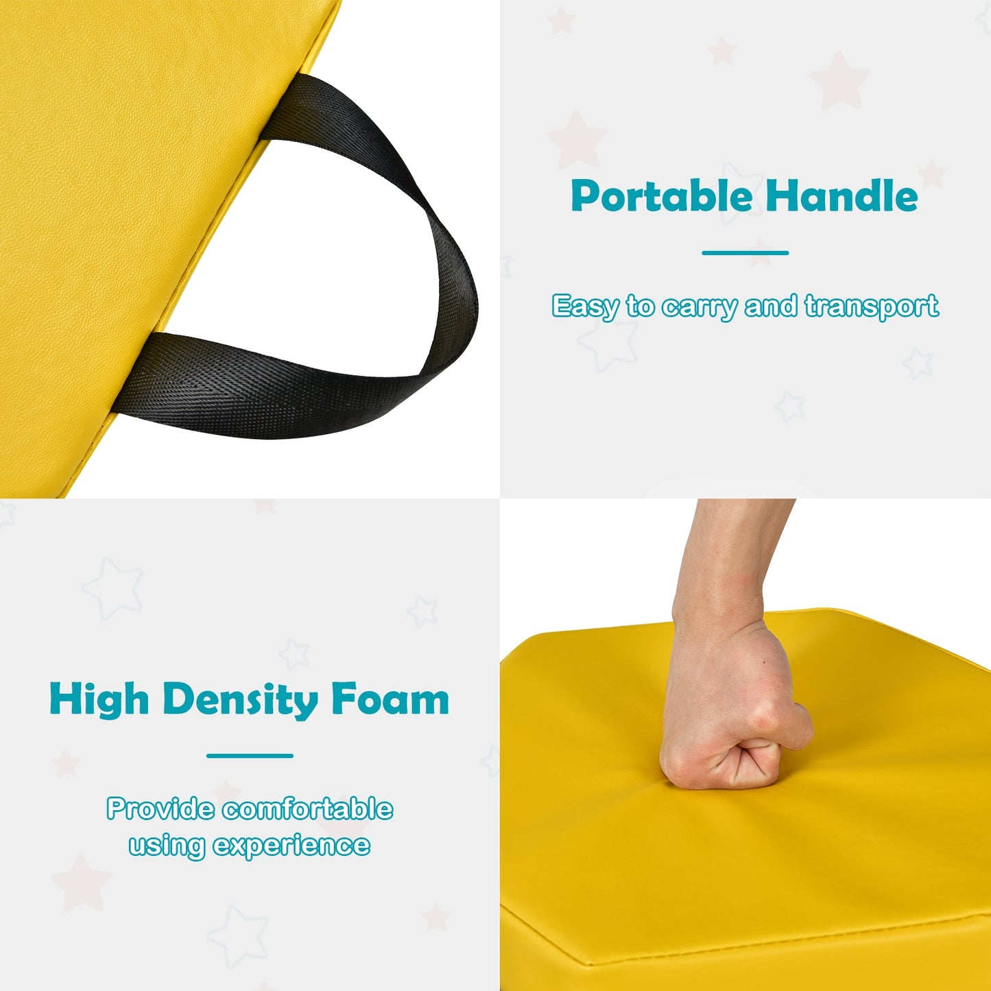 6 Pieces Hexagon Toddler Floor Cushions, Multicolor Kids Chairs & Seating at Gallery Canada