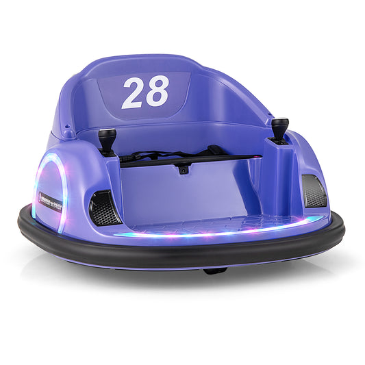 12V 360° Ride On Bumper Car, Remote Control, Purple Powered Ride On Toys Purple at Gallery Canada