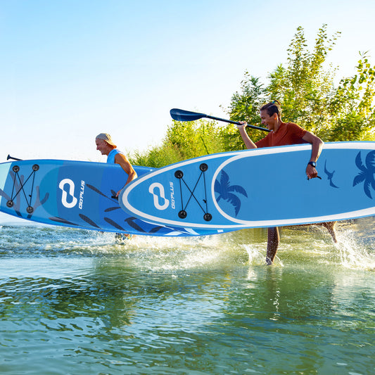 Inflatable Stand Up Paddle Board with Premium SUP Accessories-L, Blue Surfing Blue at Gallery Canada