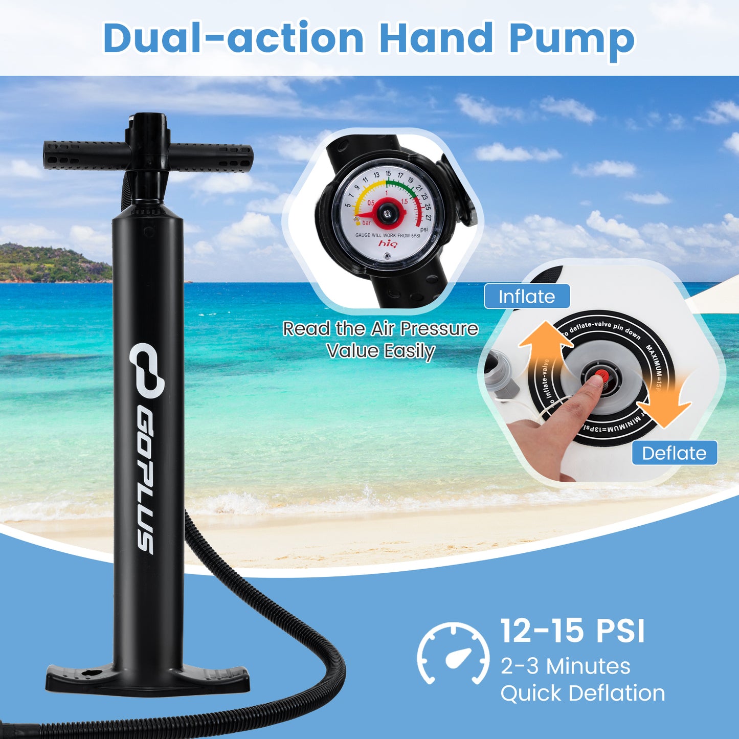 Inflatable Stand Up Paddle Board, L, Premium SUP Accessories, Blue Surfing at Gallery Canada