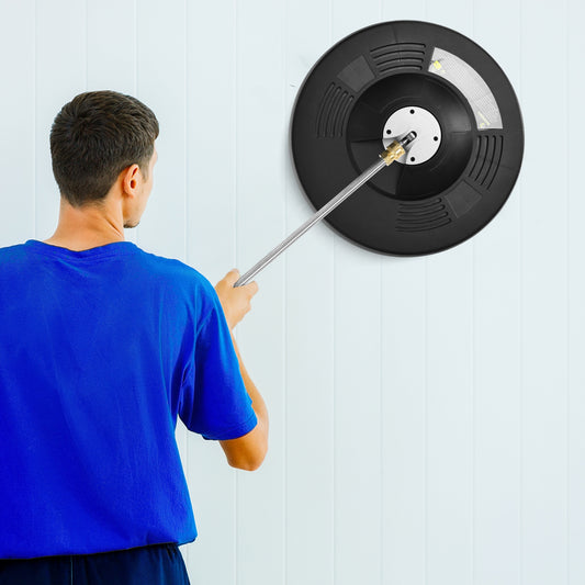 16 Inch Pressure Washer, 2 Spray Nozzles, 1/4-inch Extension Wands, Black Vacuums & Cleaners Black at Gallery Canada