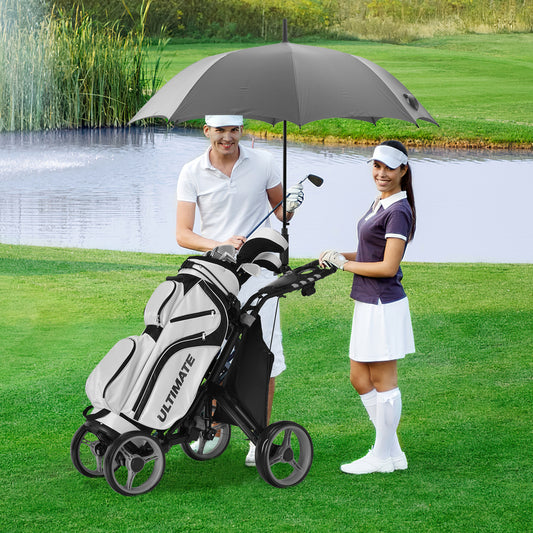Lightweight Foldable Collapsible 4 Wheels Golf Push Cart, Gray Golf Gray at Gallery Canada