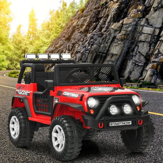 12V Kids Electric Ride On Truck, Remote Control, Operation Lever, Red Powered Ride On Toys Red at Gallery Canada