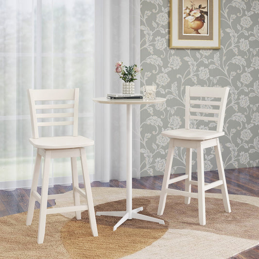 Counter Height Barstools Set Of 2, Cream White