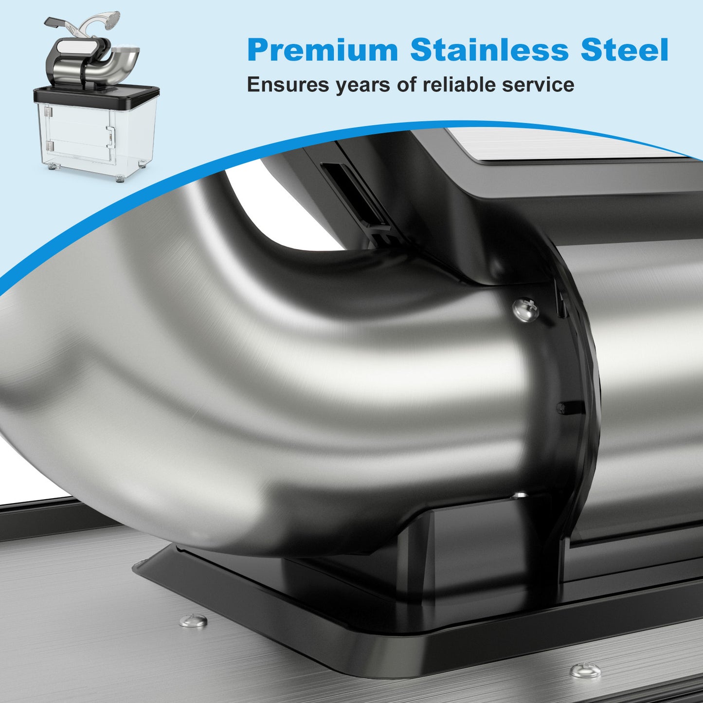 300W Commercial Ice Crusher, Dual Blades, Safety Switch, Black Ice Crushers & Shavers at Gallery Canada