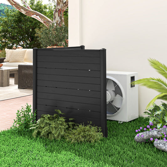 Outdoor Privacy Fence Screen, 5 Ground Stakes, Garden Yard Patio, Black Decorative Fencing & Flooring Black at Gallery Canada
