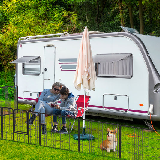 16 Panel Dog Playpen, 24 Inches Height, With Lock And Large Door Pet Gate Options at Gallery Canada