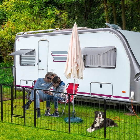 16 Panel 24/32/40 Inches Height Dog Playpen with Lock and Large Door-32 inches Pet Gate Large - 32 Inches at Gallery Canada