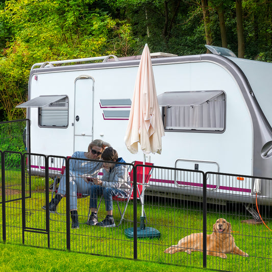 16 Panel Dog Playpen, 40 Inches Height, With Lock And Large Door Pet Gate Options at Gallery Canada