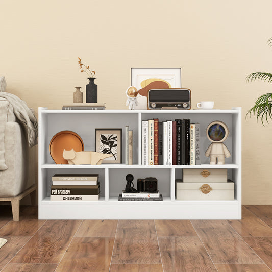 Kids 2-Shelf 5-Cube Wood Toy Storage Cabinet Organizer, White Kids Storage White at Gallery Canada