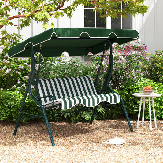 3 Seats Patio Canopy Swing, Green Porch Swings Green at Gallery Canada