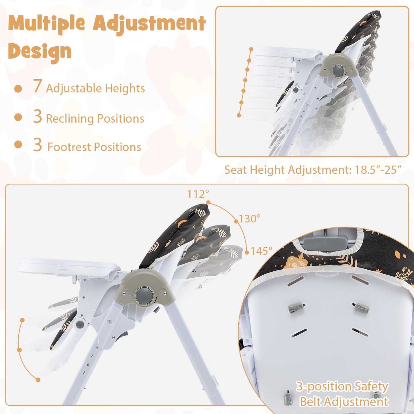 3-In-1 Convertible Baby High Chair for Toddlers, Deep Brown High Chairs at Gallery Canada