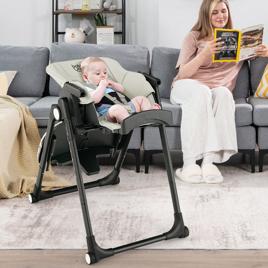 4-In-1 Baby High Chair, 6 Adjustable Heights, Gray High Chairs Gray at Gallery Canada