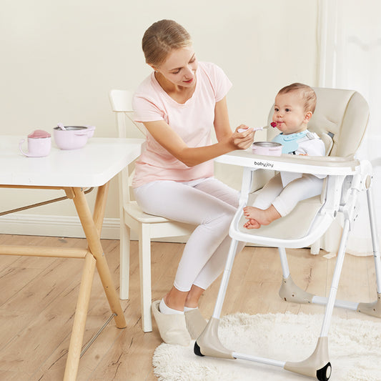 3-In-1 Convertible Baby High Chair for Toddlers, Beige High Chairs Beige at Gallery Canada