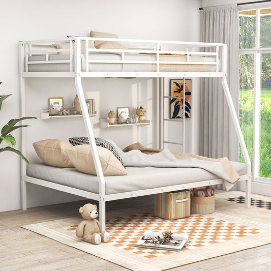 Metal Slatted Bed Frame, Noise-Free, No Box Spring, White Bunk Bed Frame White at Gallery Canada
