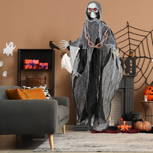 6.4 ft Halloween Grim Reaper, Lighted Eyes, Arm Movement, Terrifying Sounds Halloween Options at Gallery Canada