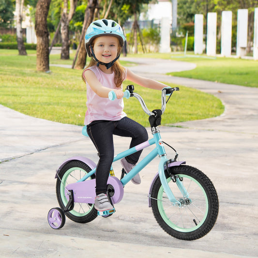 Kids Bike with Adjustable Handlebar and Saddle Purple-14 Inches, Purple Kids Bike 14 Inch - Purple at Gallery Canada