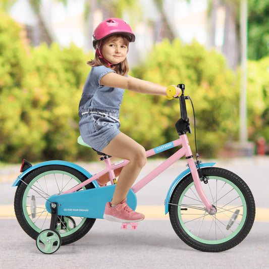 Kids Bike, Adjustable Handlebar And Saddle, 16 Inches, Pink Kids Bike Pink at Gallery Canada