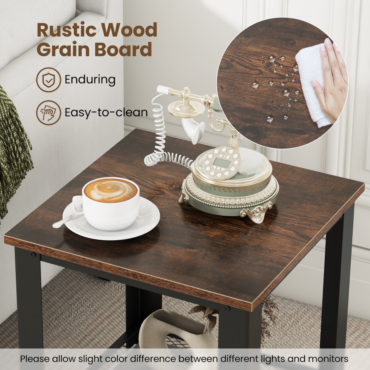 Industrial 2-Tier End Table, Black End & Side Tables at Gallery Canada
