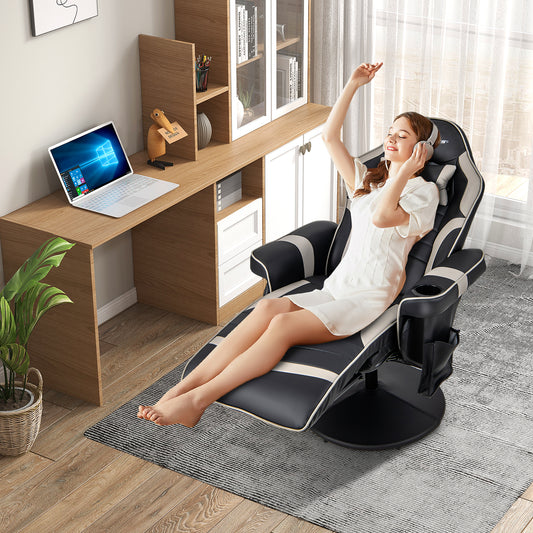 Adjustable Height Gaming Recliner Chair, Gray Gaming Chairs Gray at Gallery Canada
