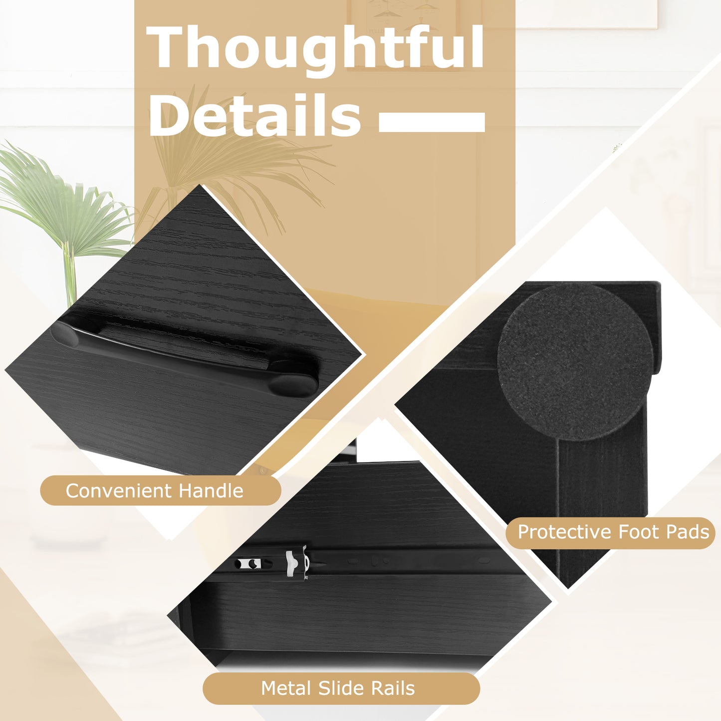 48 Inch Tall 4 Tier Wood Bookcase With Drawer, Black Bookcases at Gallery Canada