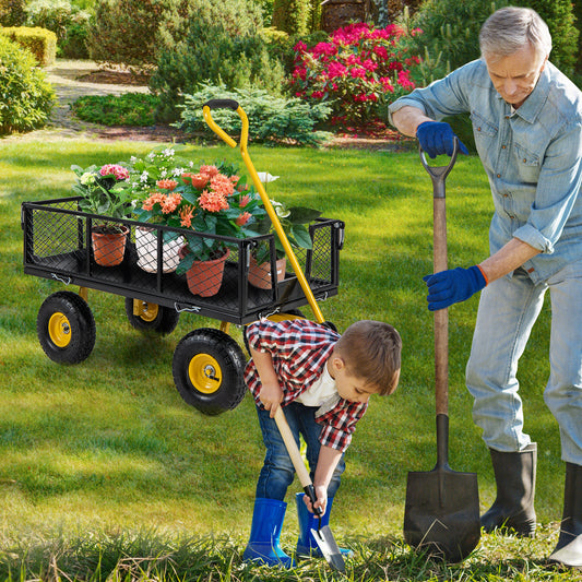Garden Wagon, 43 X21 X 36 Inch, 900/1200 LBS Load Capacity, 4 Removable Panels Garden Carts Options at Gallery Canada