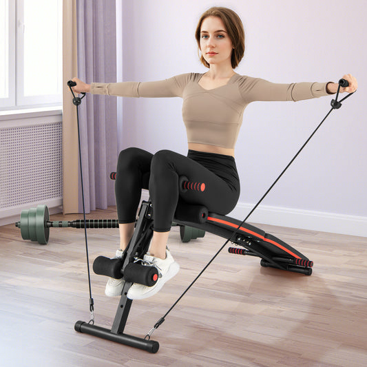 4 Position Adjustable Sit Up Bench, Black Benches Racks & Bars Black at Gallery Canada