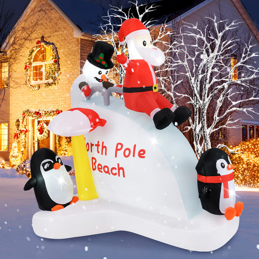 6 Feet Christmas Inflatable, Penguins And Santa Decoration, Multicolor Christmas Decor & Accessories Multicolor at Gallery Canada