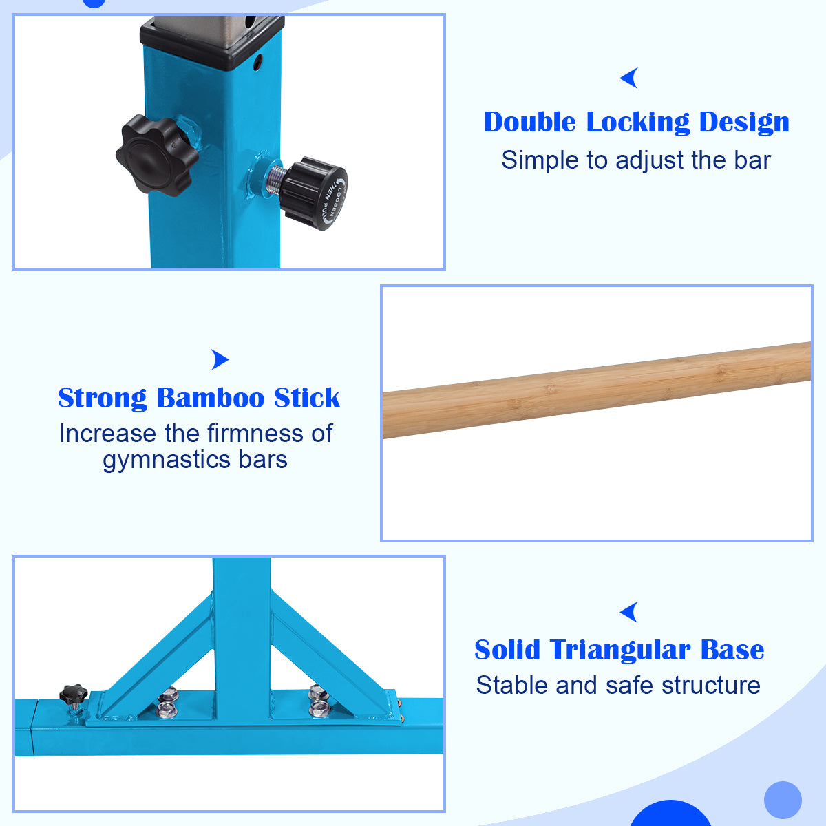 Kids Double Horizontal Bars, Adjustable Parallel Bars, Blue Toy Sports at Gallery Canada