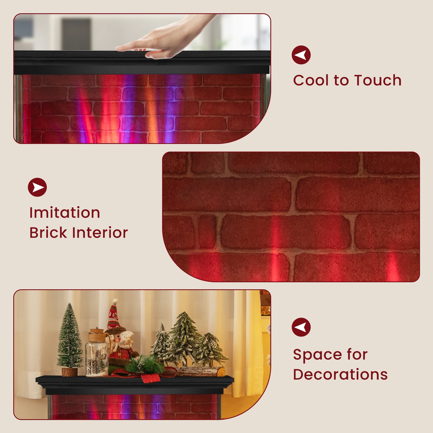 27 Inch Freestanding Fireplace, Remote Control, Black Fireplaces at Gallery Canada