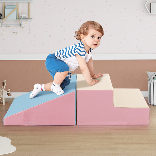 2-Piece Step And Slide Climber, Foam Blocks, Pink Blue Climbers & Slides Pink & Blue at Gallery Canada
