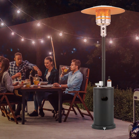 50000 BTU Propane Patio Heater with Round Table Design, Black Patio Heaters Black at Gallery Canada